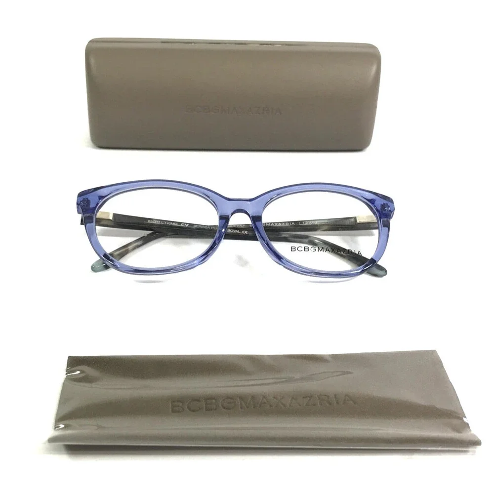 BCBGMAXAZRIA Eyeglasses Frames SERISSA PURPLE ROYAL Cat Eye Full Rim 53-17-140